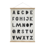 Schoolplaat alfabet met speelse letters